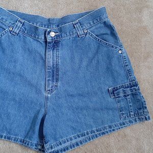 Vintage Lee RIVETED High Waited Blue Women`s Jean Shorts Size 12M
